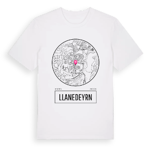 Llanedeyrn t-shirt – ekologisk bomull t-shirt från Pinshirt