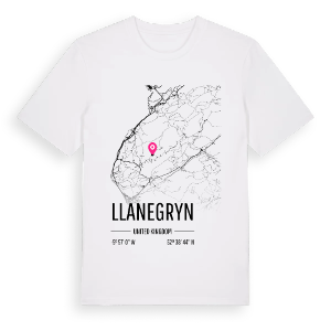 Llanegryn karta t-shirt – ekologisk bomull t-shirt från Pinshirt