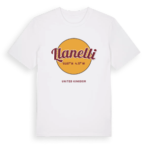 Llanelli cirkel t-shirt – ekologisk bomull t-shirt från Pinshirt