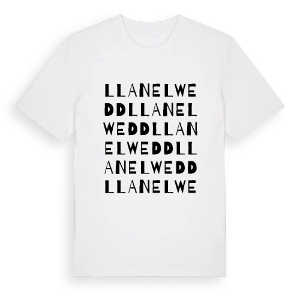 Llanelwedd ordlek t-shirt – ekologisk bomull t-shirt från Pinshirt