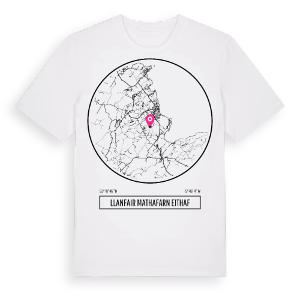 Llanfair Mathafarn Eithaf t-shirt – ekologisk bomull t-shirt från Pinshirt