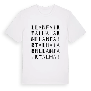 Llanfair Talhaiarn ordlek t-shirt – ekologisk bomull t-shirt från Pinshirt