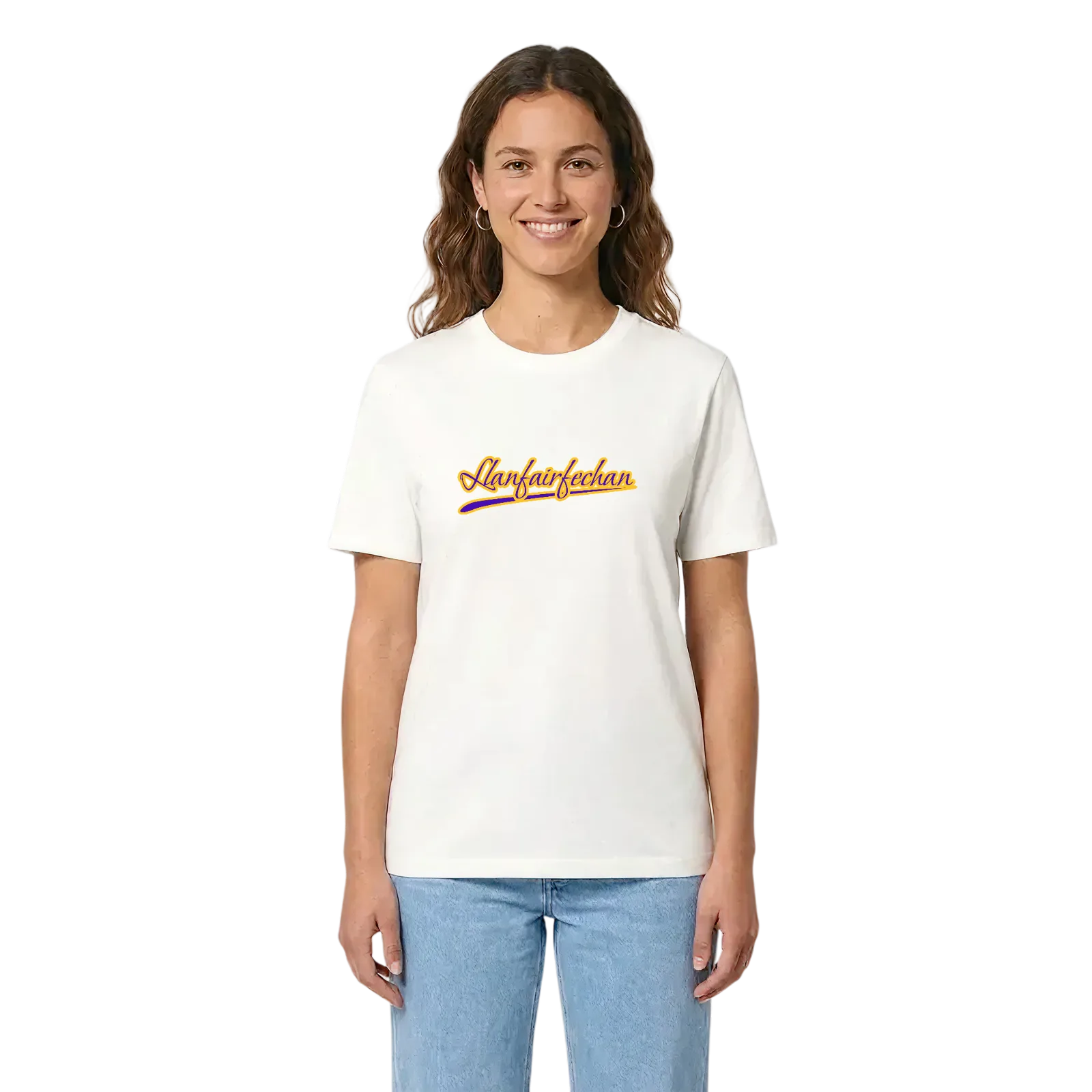 Llanfairfechan baseball t-shirt – White, i miljö