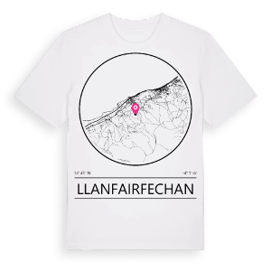 Llanfairfechan t-shirt – ekologisk bomull t-shirt från Pinshirt