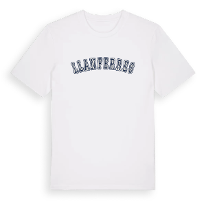 Llanferres college t-shirt – ekologisk bomull t-shirt från Pinshirt
