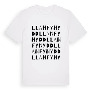 Llanfynydd ordlek t-shirt – ekologisk bomull t-shirt från Pinshirt