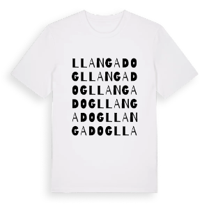 Llangadog ordlek t-shirt – ekologisk bomull t-shirt från Pinshirt