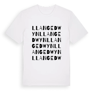 Llangedwyn ordlek t-shirt – ekologisk bomull t-shirt från Pinshirt