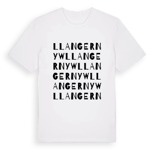 Llangernyw ordlek t-shirt – ekologisk bomull t-shirt från Pinshirt