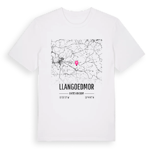 Llangoedmor karta t-shirt – ekologisk bomull t-shirt från Pinshirt