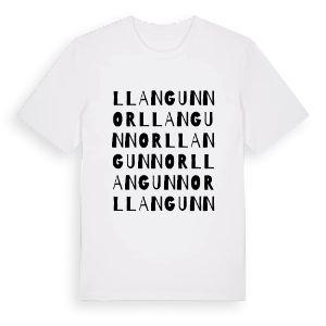 Llangunnor ordlek t-shirt – ekologisk bomull t-shirt från Pinshirt