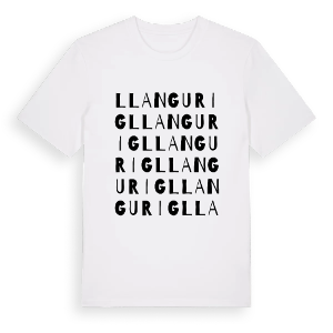 Llangurig ordlek t-shirt – ekologisk bomull t-shirt från Pinshirt