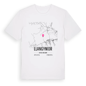 Llangynidr karta t-shirt – ekologisk bomull t-shirt från Pinshirt