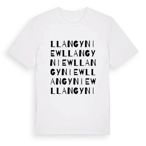 Llangyniew ordlek t-shirt – ekologisk bomull t-shirt från Pinshirt