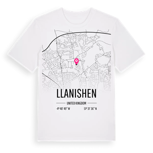 Llanishen karta t-shirt – ekologisk bomull t-shirt från Pinshirt