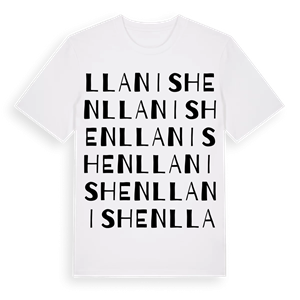 Llanishen ordlek t-shirt – ekologisk bomull t-shirt från Pinshirt