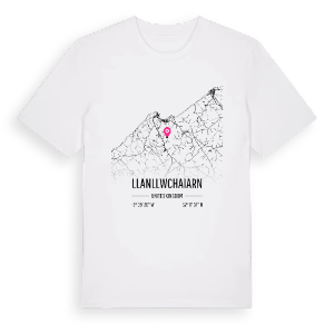 Llanllwchaiarn karta t-shirt – ekologisk bomull t-shirt från Pinshirt