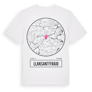 Llansantffraid t-shirt – ekologisk bomull t-shirt från Pinshirt