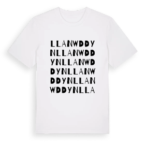 Llanwddyn ordlek t-shirt – ekologisk bomull t-shirt från Pinshirt