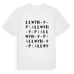 Llwyn-y-pia ordlek t-shirt – ekologisk bomull t-shirt från Pinshirt