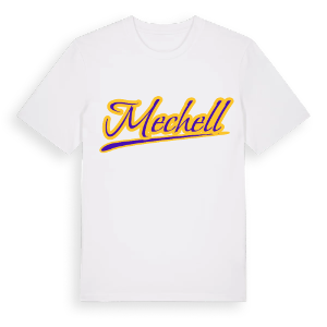 Mechell baseball t-shirt – ekologisk bomull t-shirt från Pinshirt
