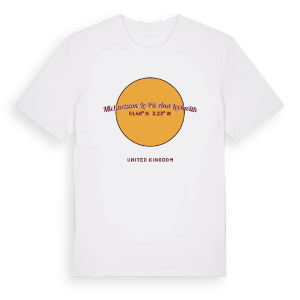 Michaelston-le-Pit and Leckwith cirkel t-shirt – ekologisk bomull t-shirt från Pinshirt