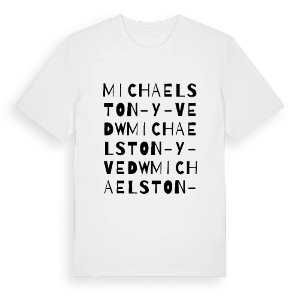 Michaelston-y-Vedw ordlek t-shirt – ekologisk bomull t-shirt från Pinshirt