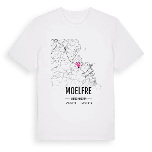 Moelfre karta t-shirt – ekologisk bomull t-shirt från Pinshirt