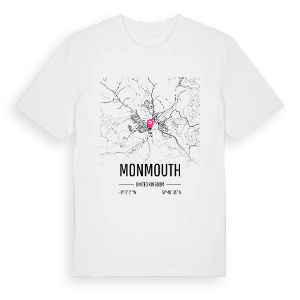 Monmouth karta t-shirt – ekologisk bomull t-shirt från Pinshirt