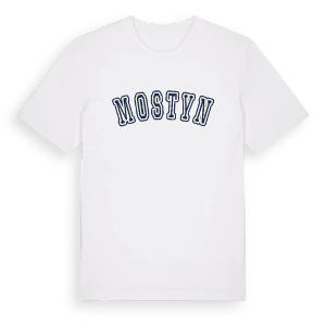 Mostyn college t-shirt – ekologisk bomull t-shirt från Pinshirt