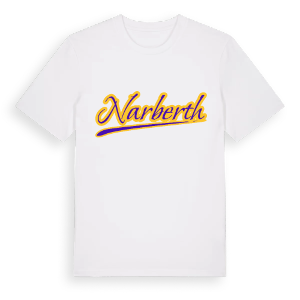 Narberth baseball t-shirt – ekologisk bomull t-shirt från Pinshirt