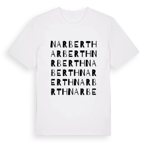 Narberth ordlek t-shirt – ekologisk bomull t-shirt från Pinshirt