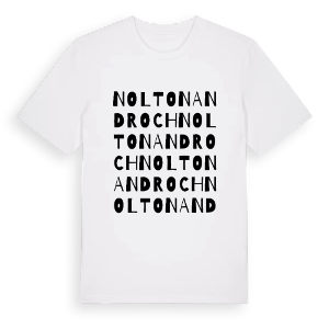 Nolton and Roch ordlek t-shirt – ekologisk bomull t-shirt från Pinshirt