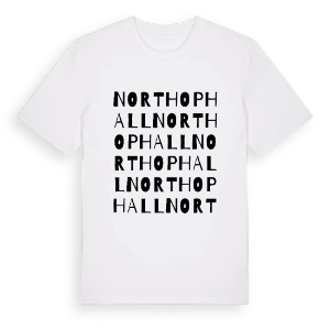 Northop Hall ordlek t-shirt – ekologisk bomull t-shirt från Pinshirt