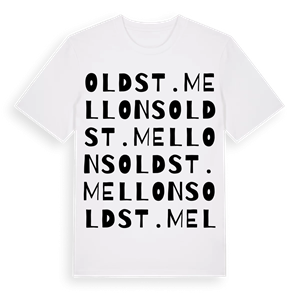 Old St. Mellons ordlek t-shirt – ekologisk bomull t-shirt från Pinshirt