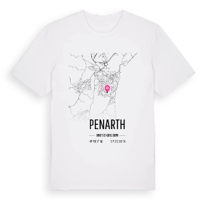 Penarth karta t-shirt – ekologisk bomull t-shirt från Pinshirt