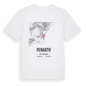 Penarth karta t-shirt – ekologisk bomull t-shirt från Pinshirt