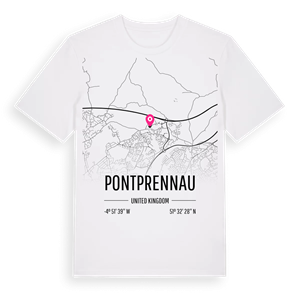 Pontprennau karta t-shirt – ekologisk bomull t-shirt från Pinshirt
