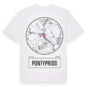 Pontypridd t-shirt – ekologisk bomull t-shirt från Pinshirt