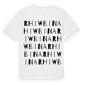 Rhiwbina ordlek t-shirt – ekologisk bomull t-shirt från Pinshirt