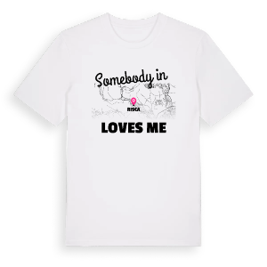 Någon i Risca älskar mig t-shirt – ekologisk bomull t-shirt från Pinshirt