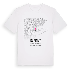 Rumney karta t-shirt – ekologisk bomull t-shirt från Pinshirt
