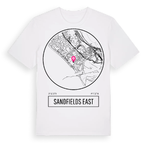Sandfields East t-shirt – ekologisk bomull t-shirt från Pinshirt