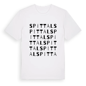 Spittal ordlek t-shirt – ekologisk bomull t-shirt från Pinshirt