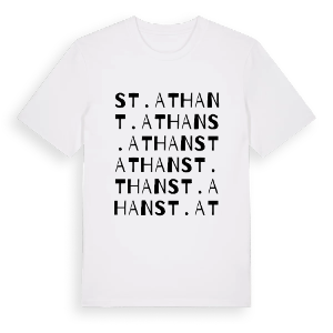 St. Athan ordlek t-shirt – ekologisk bomull t-shirt från Pinshirt
