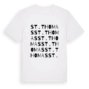 St. Thomas ordlek t-shirt – ekologisk bomull t-shirt från Pinshirt