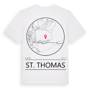 St. Thomas t-shirt – ekologisk bomull t-shirt från Pinshirt
