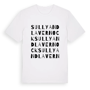 Sully and Lavernock ordlek t-shirt – ekologisk bomull t-shirt från Pinshirt