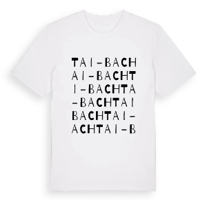 Tai-Bach ordlek t-shirt – ekologisk bomull t-shirt från Pinshirt
