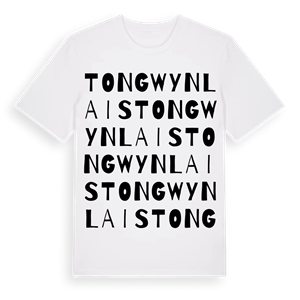 Tongwynlais ordlek t-shirt – ekologisk bomull t-shirt från Pinshirt